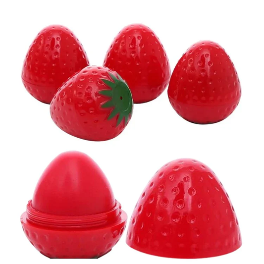 Strawberry Shaped Lip Balm for Chapped Lips