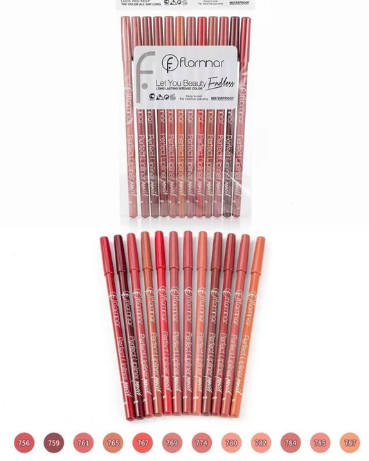Flarmor Perfect Lip Liner Pencil 12Pcs