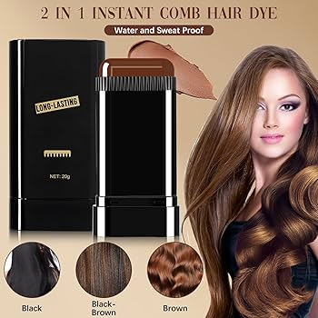 Hair Color Stick for Instant Gray Coverage, Root Touch Up Hair Dye Stick_Temporary Hair Coloring Stick , Smooth Non-Sticky Formula, Easy Application