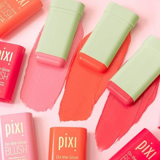 Pixi On the Blush Glow Stick Pack of 3 - Functional Blush Stick Waterproof Easy Color Rouge Blusher Cream