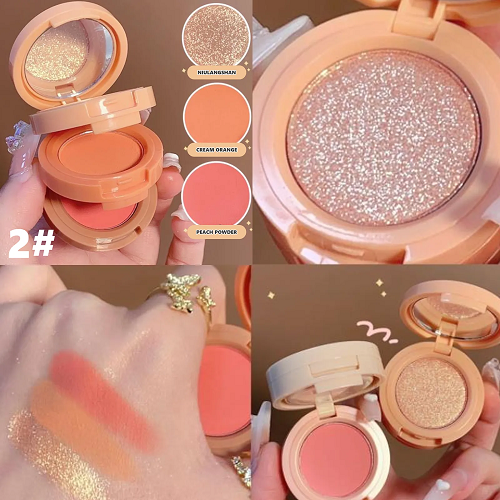 Blusher And Highlighter kit- 3in1 pallate- Professional Makeup kit for Eyes and Cheeks