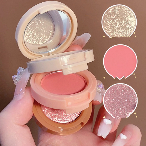 Blusher And Highlighter kit- 3in1 pallate- Professional Makeup kit for Eyes and Cheeks
