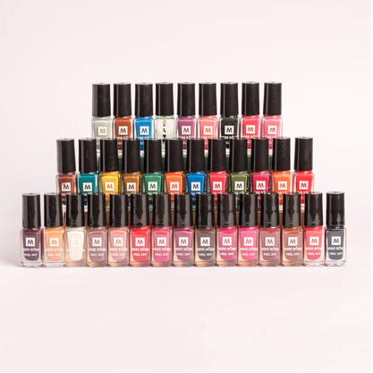 Miss Rose Pack of 36 Peel Off Nail Polishes