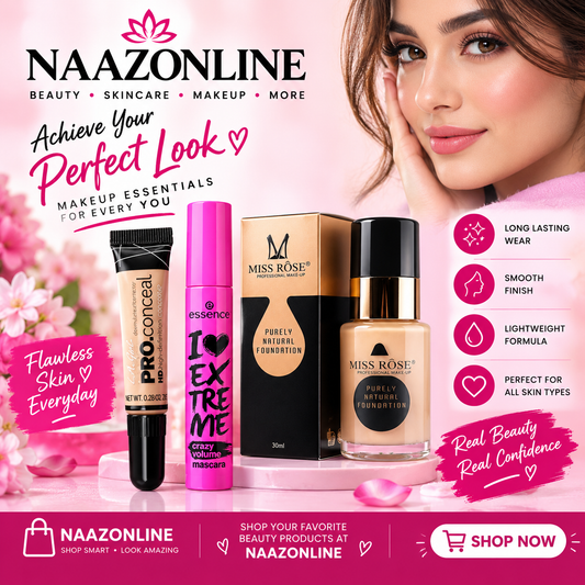 lawless Face Makeup Deal Box: Miss Rose Foundation, LA Girl Concealer & Essence Mascara