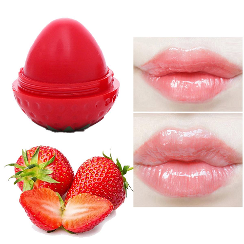 Strawberry Shaped Lip Balm for Chapped Lips