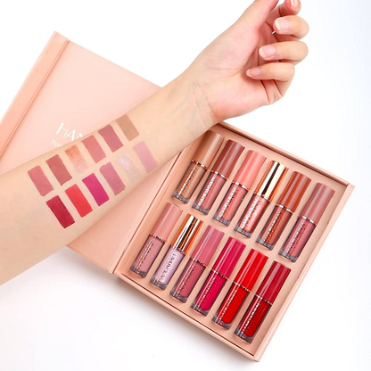 12pc Matte Lip Gloss Set With Box