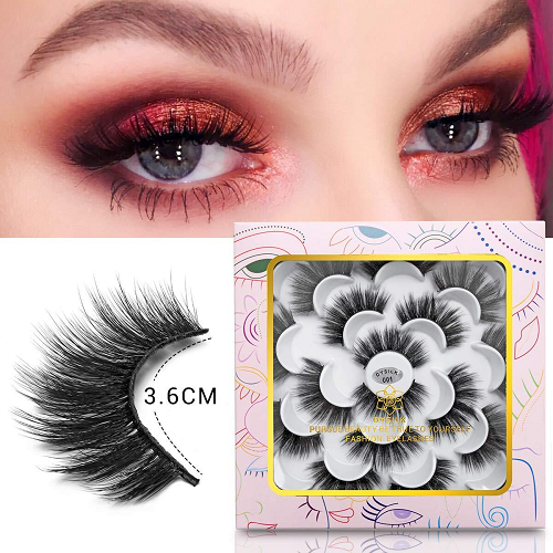 False Eyelashes -10 Pairs 6D Faux Lashes Pack - Lashes Mink Long Natural Look Reusable Fake Eyelashes Wispy Fluffy Cat Eye Soft