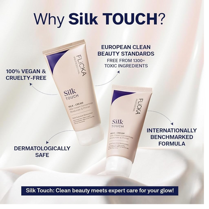 Flicka Silk Touch - 3 in 1 Moisturizer, Primer & Sunscreen for Face