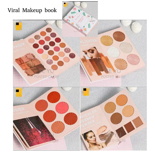 4 in 1 Mocallure Professional Makeup Book Palette Eyeshadow,Eyebrow Powder+Concealer+Blusher+Highlighter