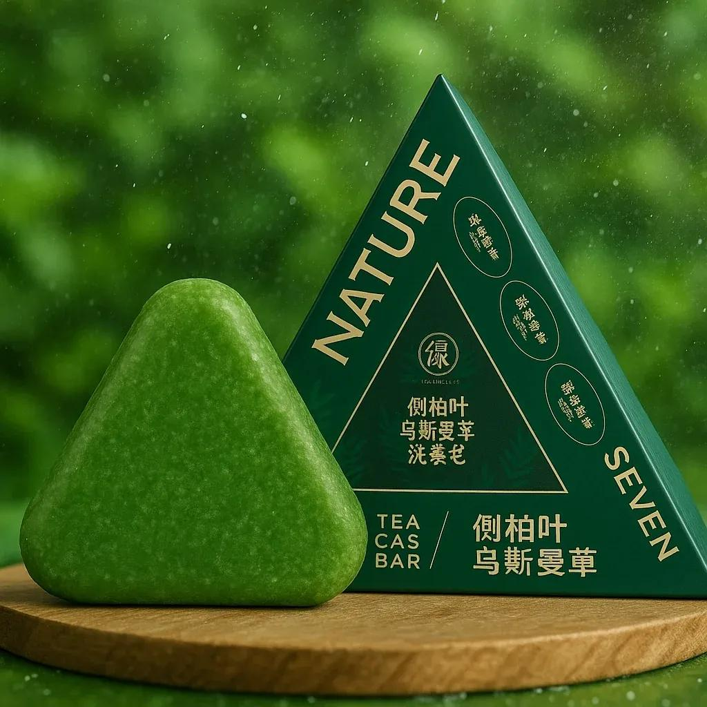 Nature Power Seven Green Shampoo Bar – Natural Herbal Hair Wash Soap for Strong, Soft & Shiny Hair