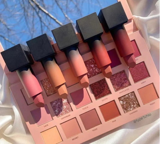 Huda Nude Eyeshadow kit & 6 Lipsticks