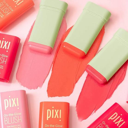 Pixi On the Blush Glow Stick Pack of 3 - Functional Blush Stick Waterproof Easy Color Rouge Blusher Cream