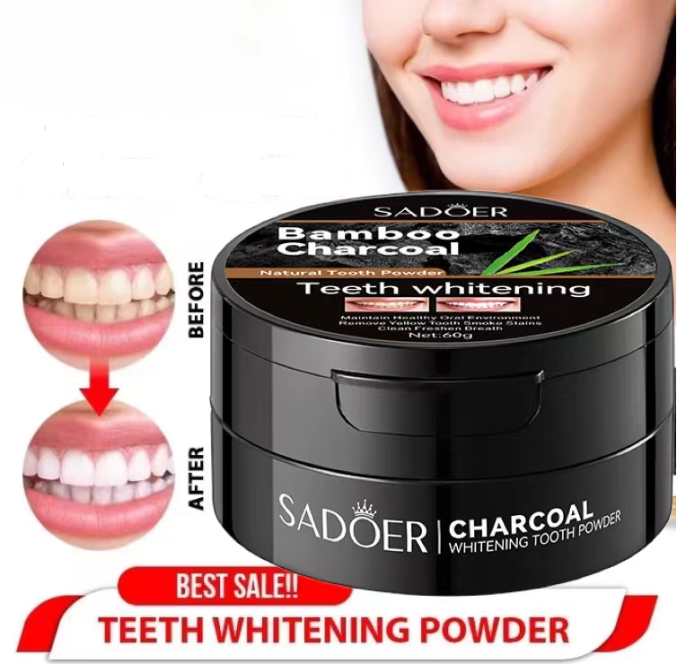 Sadoer Bamboo Charcoal Teeth Whitening Powder – 60 g