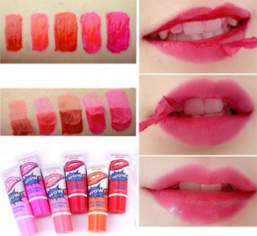 WOW 6pc Peel Off Lipstick Romantic Long Lasting Lip Gloss Waterproof Lip Tint Makeup Lip Gloss