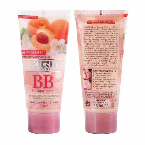 XQM BB Cream Blemish Base 6 in 1Multifunetion Cream Baby Face Foundation 65ml
